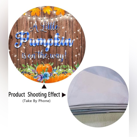 Baby Shower Party Banner Photo Backdrop Our Little Pumpkin is on The Way NEW - Picture 4 of 11